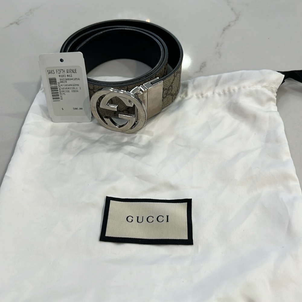 Gucci Beige 473030 reversible size 75/30